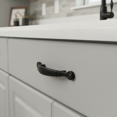 Cosmas 9980FB Flat Black Cabinet Pull