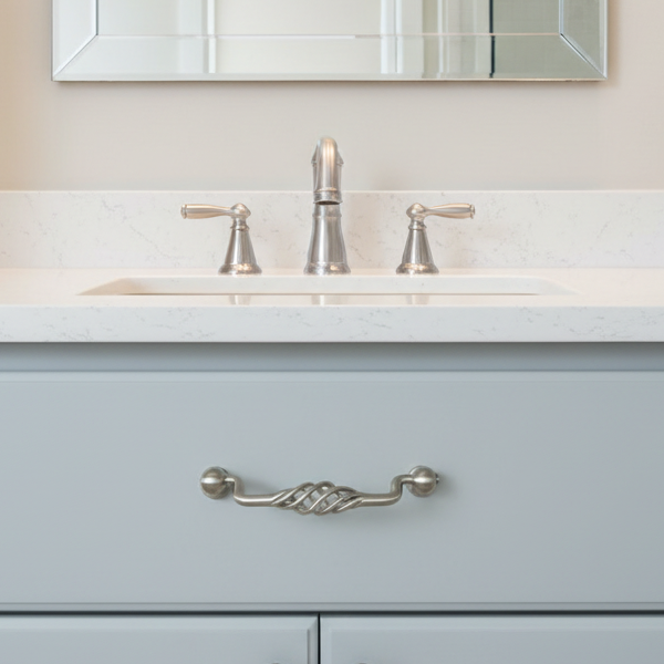 Cosmas 9993-96SN Satin Nickel Birdcage Cabinet Pull