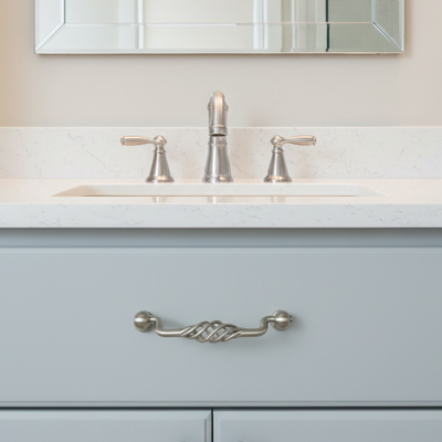Cosmas 9993-96SN Satin Nickel Birdcage Cabinet Pull