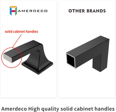 Amerdeco 10 Pack Oil Rubbed Bronze 3 Inch (76mm) Kitchen Cabinet Pulls