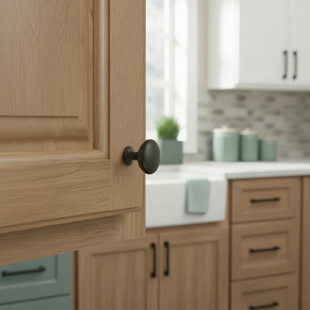 Amerock BP53005-FB Flat Black Round Cabinet Knob