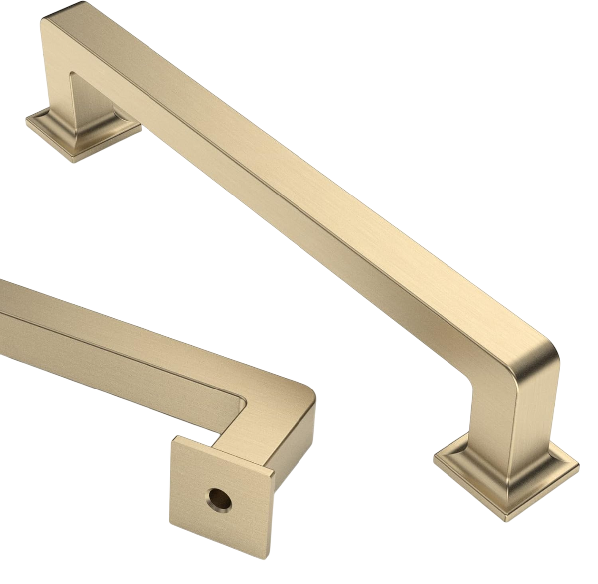 Asidrama 10 Pack 5 Inch (128mm) Brushed Brass Kitchen Cabinet Handles