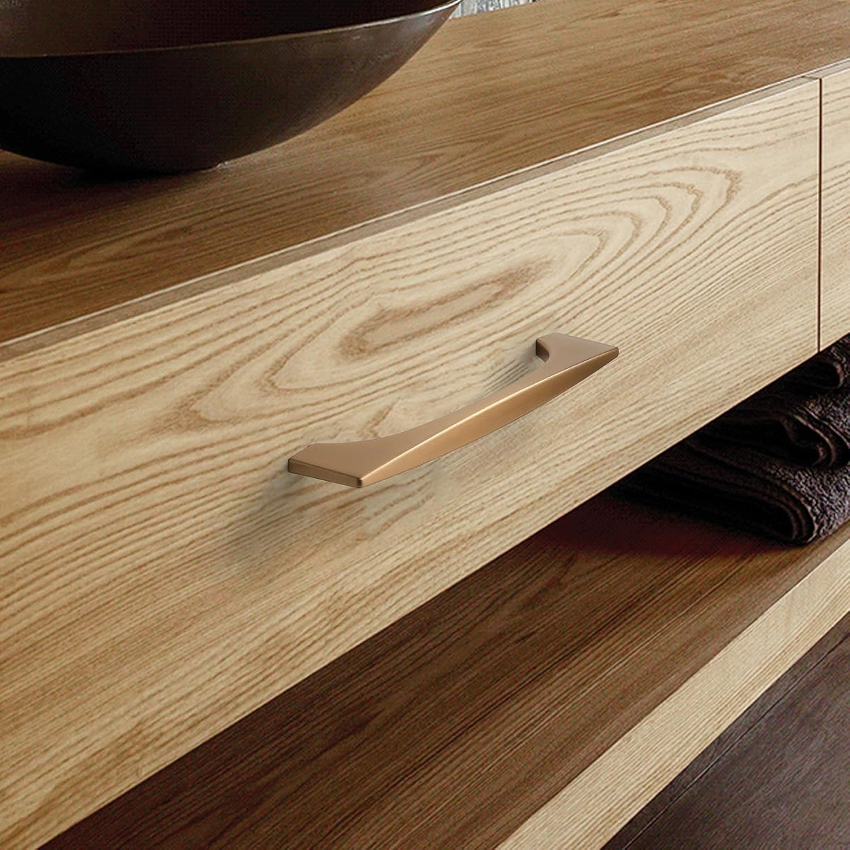 Asidrama 10 Pack 5 Inch(128mm) Champagne Bronze Kitchen Cabinet Handles