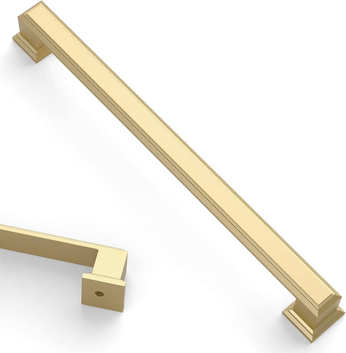 Asidrama 10 Pack 7.5 Inch (192mm) Brushed Brass Kitchen Cabinet Handles