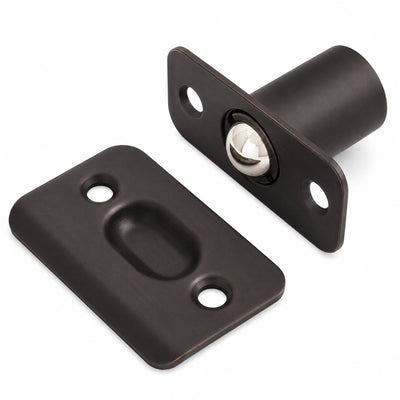 Ball Catch Mortise Strike Plate Radius Oil Rubbed Bronze 2 1/4"