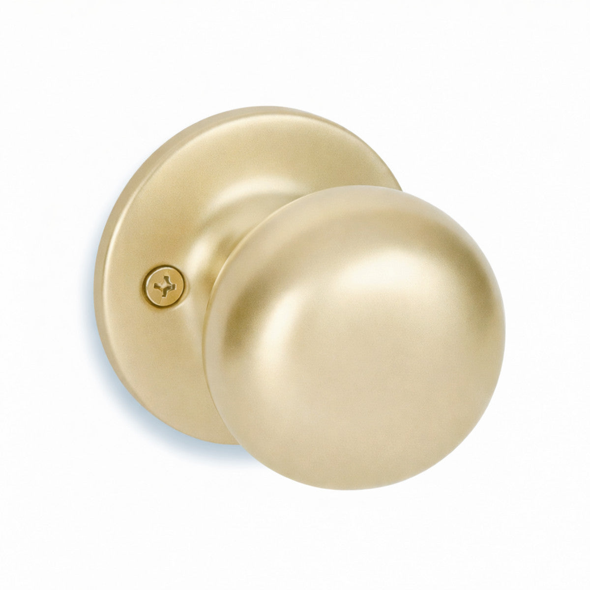Bedford Dummy Door Knob, Satin Brass