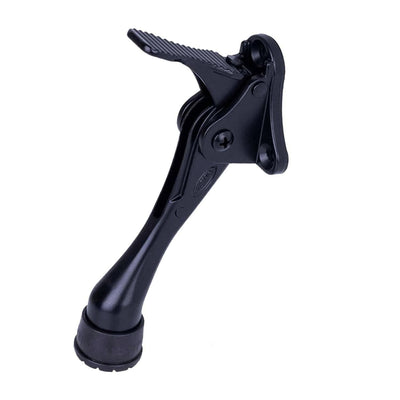 Black 4&quot; Kick-down Door Stop and Door Holder