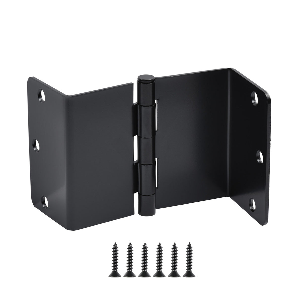 Cosmas Matte Black Swing Clear Door Hinge 3-1/2&quot; with 1/4&quot; Radius Corners: 58023