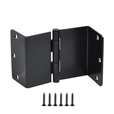 Cosmas Matte Black Swing Clear Door Hinge 3-1/2" with 1/4" Radius Corners: 58023