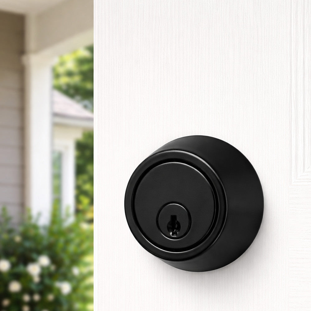Designers Impressions Matte Black Single Cylinder Deadbolt