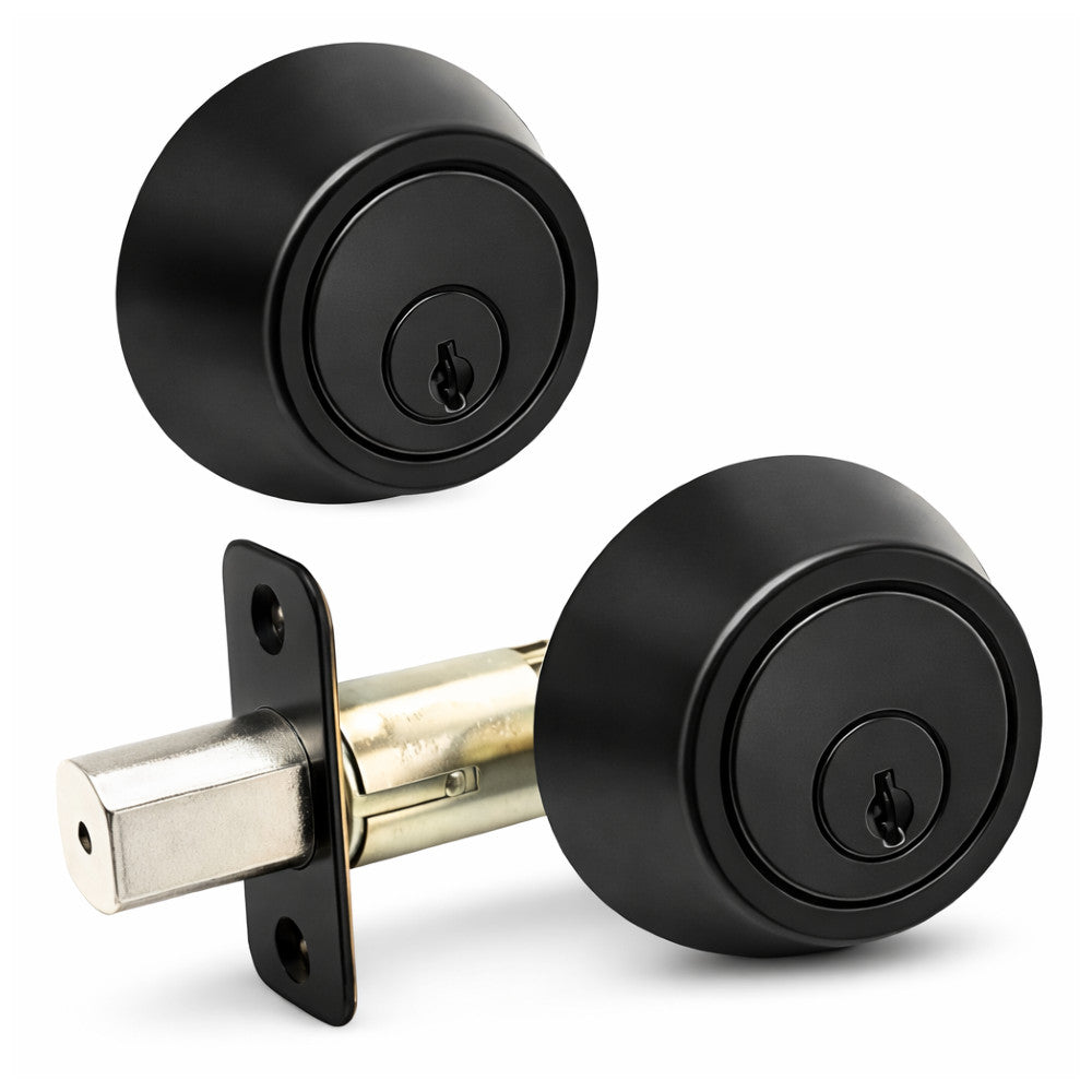 Designers Impressions Matte Black Double Cylinder Deadbolt