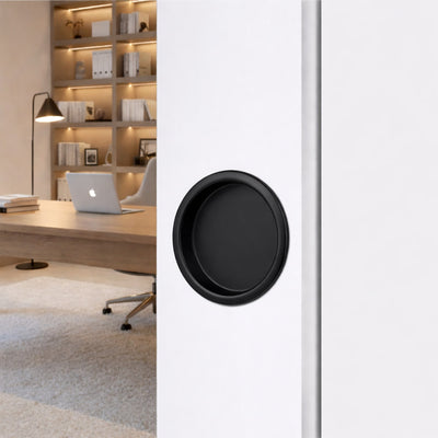 Sliding Door Cup Pull, Matte Black