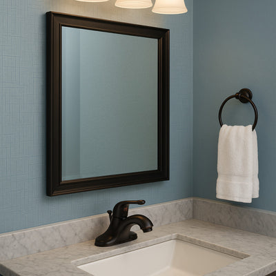Blue Bathroom with Designers Impressions 654685 Oil Rubbed Bronze Single Handle Lavatory Vanity Faucet
