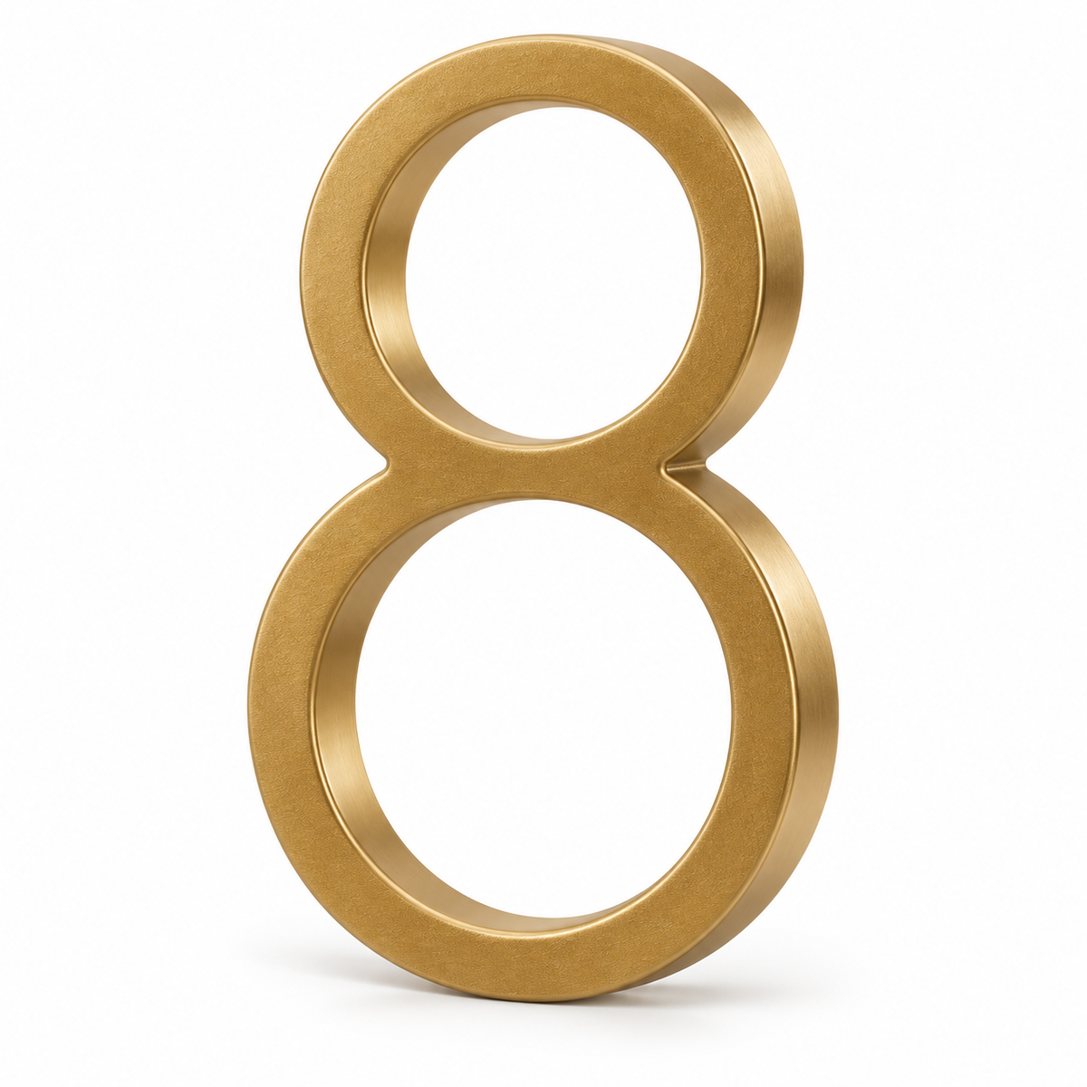 Floating 5" Stainless Steel Gold House Numbers