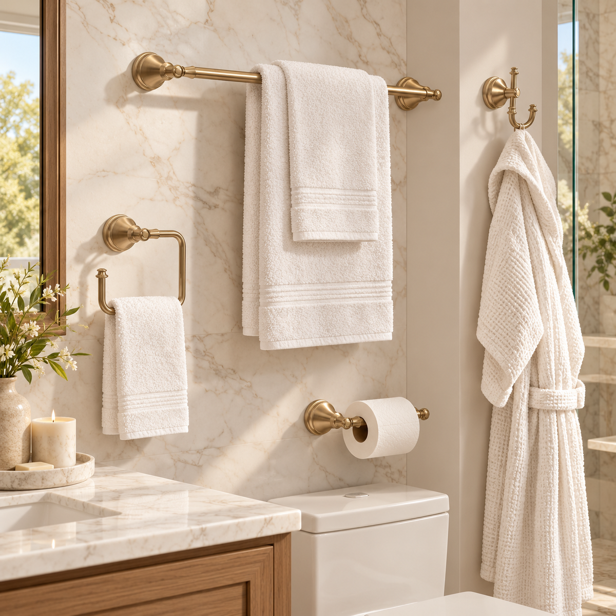 Delta Mylan 4-Piece Bathroom Accessory Set in Champagne Bronze