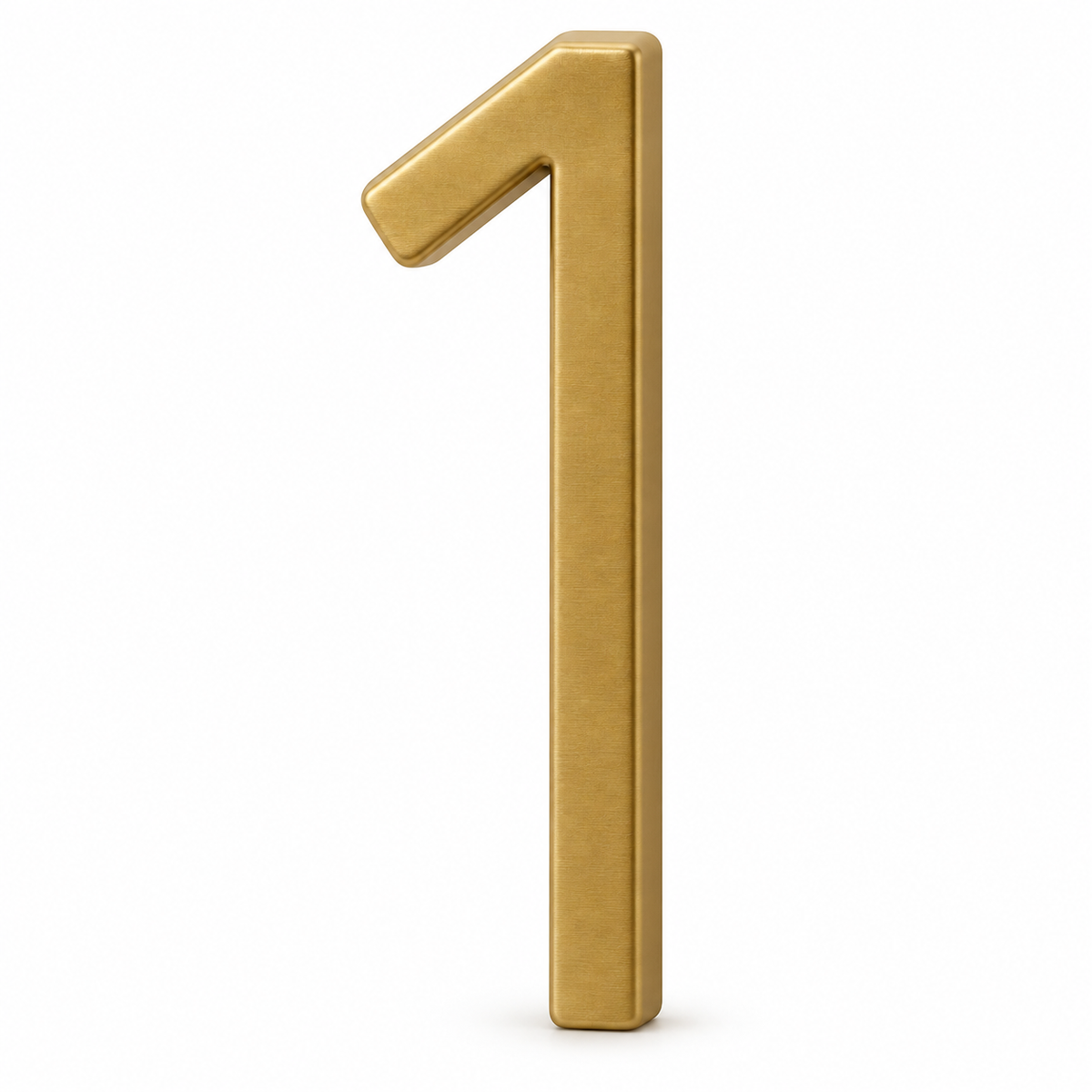 Floating 5" Stainless Steel Gold House Numbers