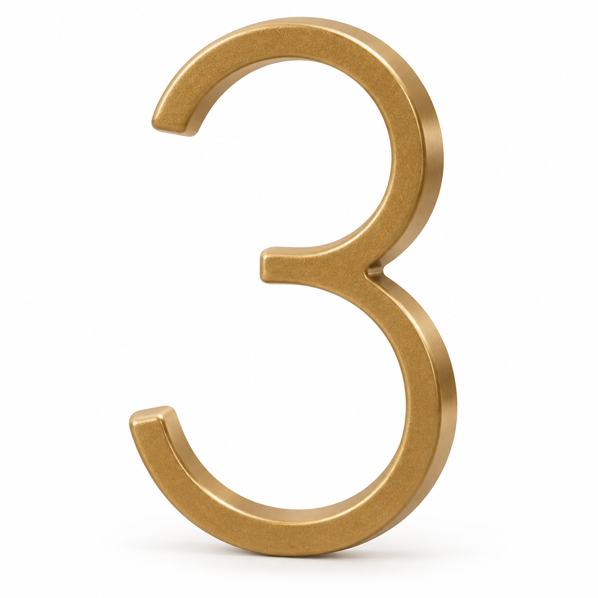 Floating 5" Stainless Steel Gold House Numbers