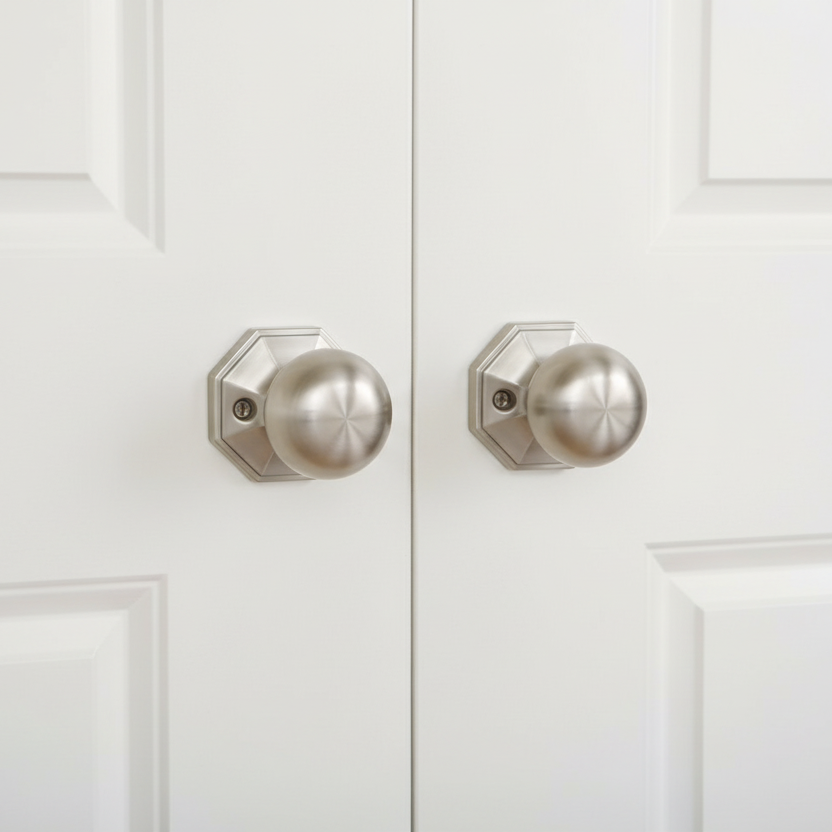 Stanton Dummy Door Knob, Satin Nickel