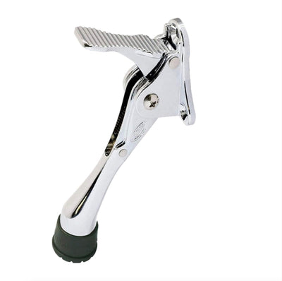 Polished Chrome 4" Kick-down Door Stop and Door Holder
