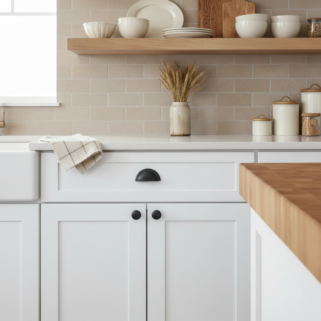 Cosmas 4310FB Flat Black Cabinet Cup Pull