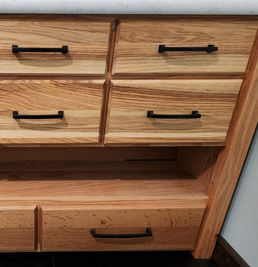 Cosmas 755-128FB Flat Black Drawer Pull