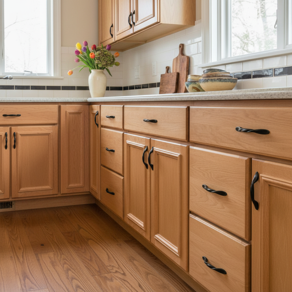 Cosmas 9009FB Flat Black Twist Cabinet Pull