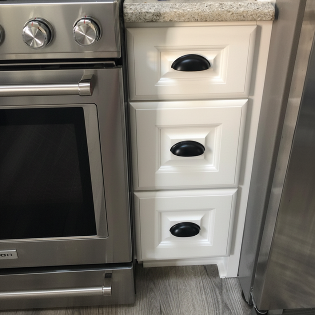 Cosmas 1399FB Flat Black Cabinet Cup Pull