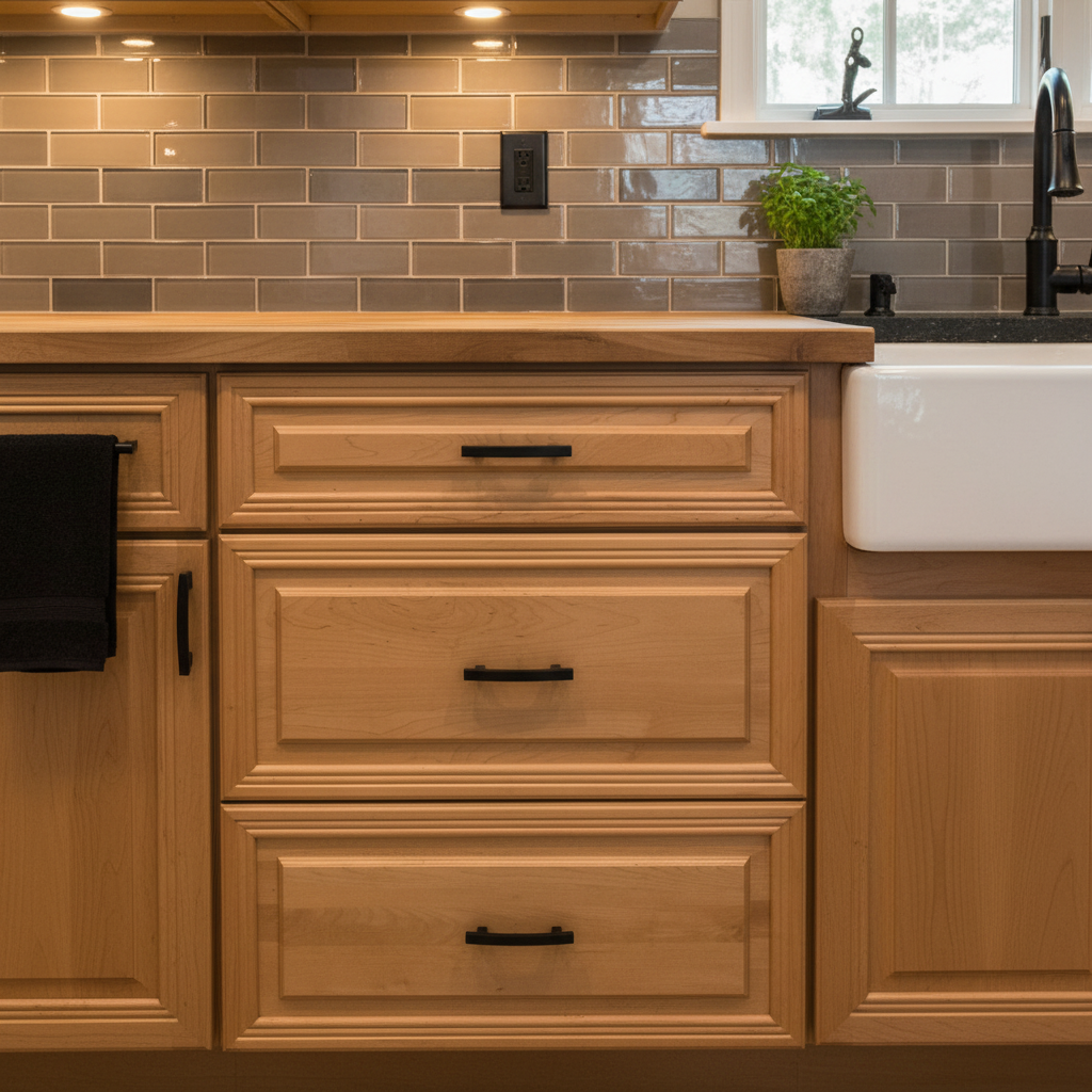 Cosmas 5235FB Flat Black Contemporary Arch Cabinet Pull