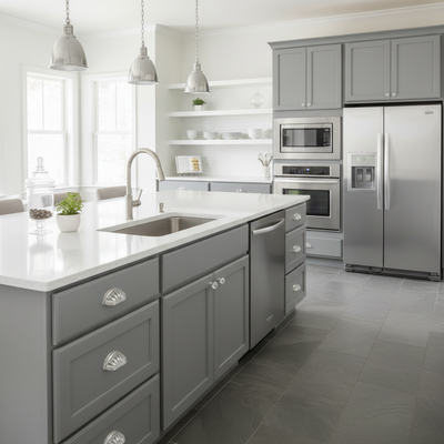 Cosmas 6381SN-C Satin Nickel with Clear Glass Cabinet Cup Pull
