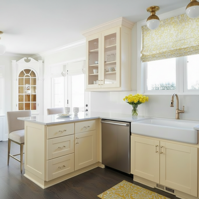 Cosmas 6393BB-C Brushed Brass with Clear Glass Cabinet Pull