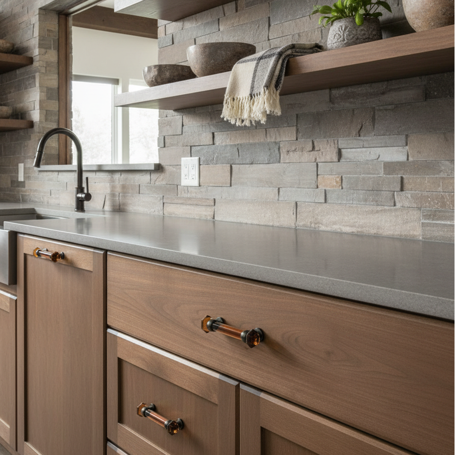 Cosmas 6393ORB-A Oil Rubbed Bronze with Amber Glass Cabinet Pull