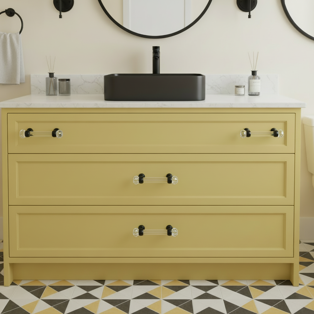 Cosmas 6393ORB-C Oil Rubbed Bronze with Clear Glass Cabinet Pull