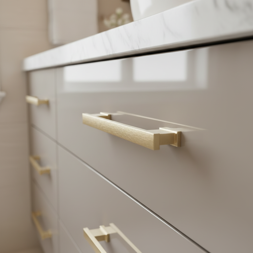Cosmas 702-3.5BB Brushed Brass Contemporary Cabinet Pull