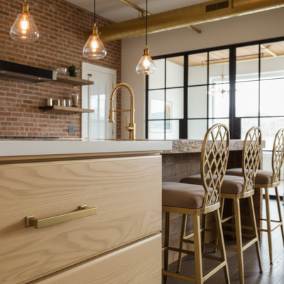 Cosmas 702-160GC Gold Champagne Contemporary Cabinet Pull