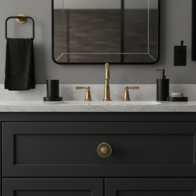 Cosmas 704BAB Brushed Antique Brass Round Contemporary Cabinet Knob