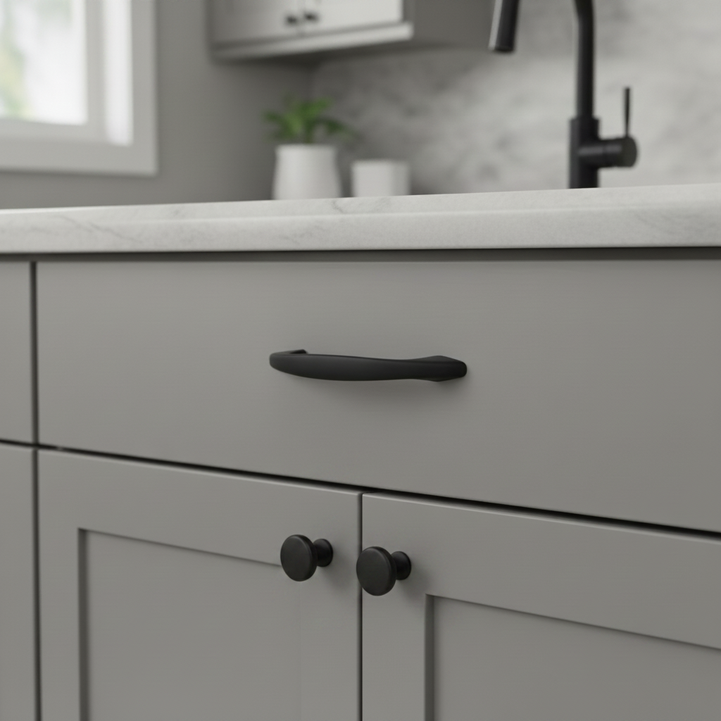 Cosmas 1387FB Flat Black Cabinet Pull