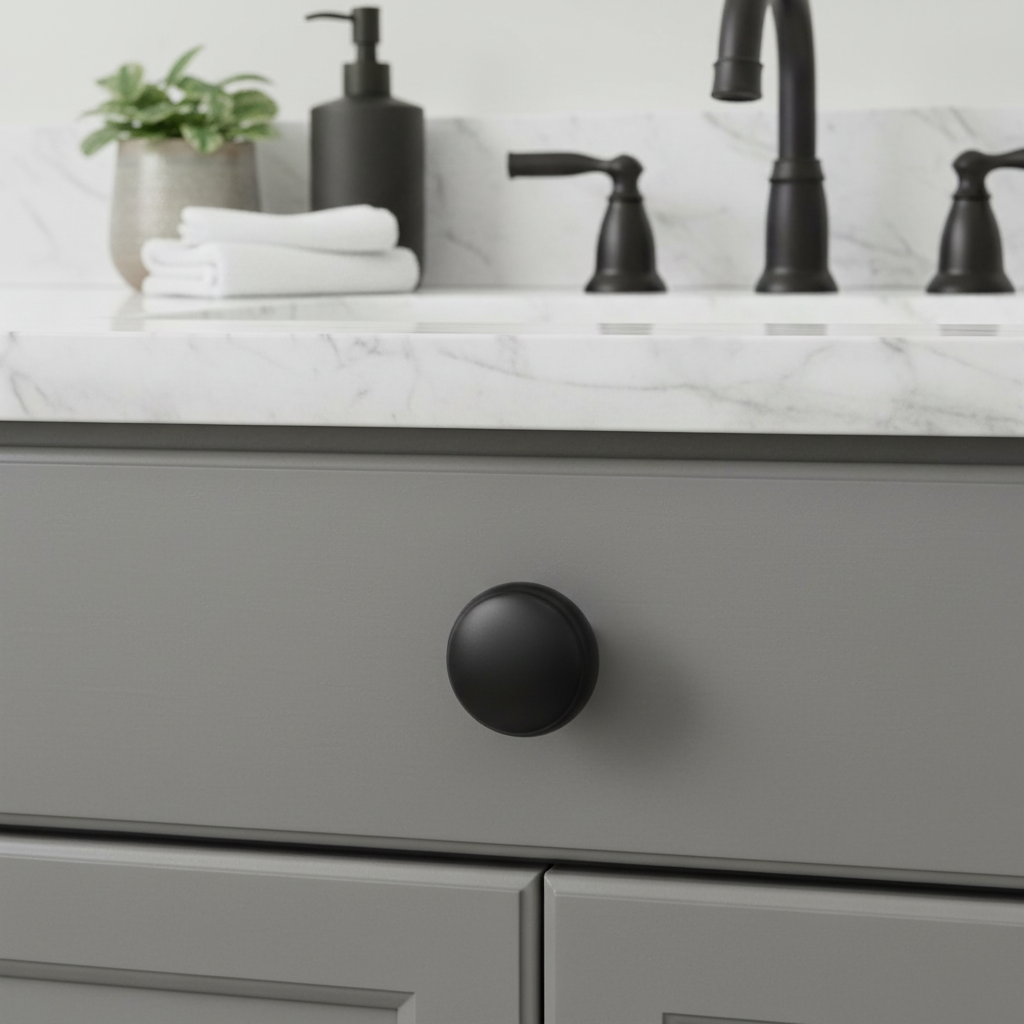 Cosmas 1438FB Flat Black Cabinet Knob
