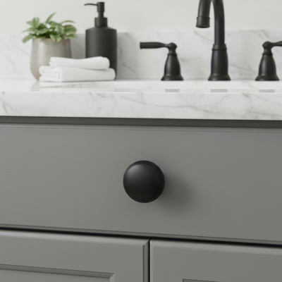 Cosmas 1438FB Flat Black Cabinet Knob