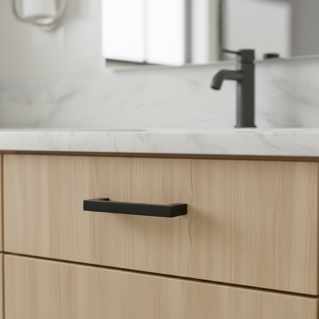 Cosmas 14777-64FB Flat Black Modern Contemporary Cabinet Pull