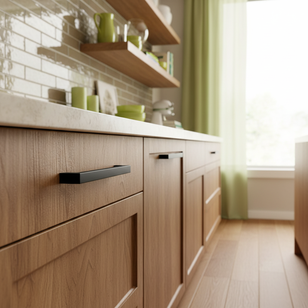 Cosmas 14777-89FB Flat Black Modern Contemporary Cabinet Pull