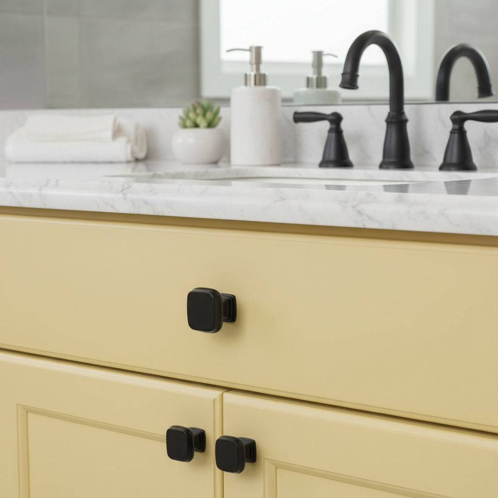 Cosmas 1488FB Flat Black Contemporary Cabinet Knob