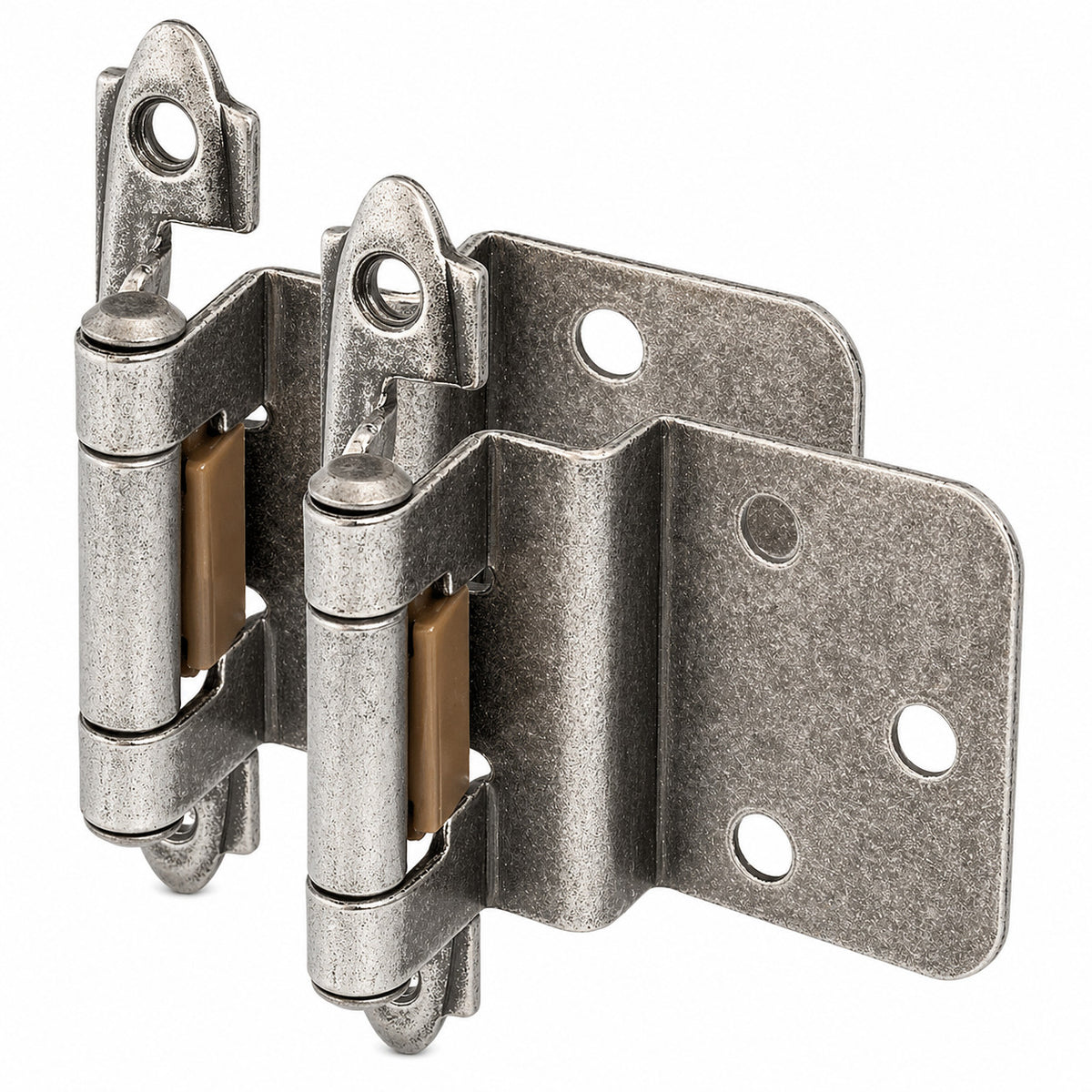 Cosmas 15628-WN Weathered Nickel Cabinet Hinge 3/8" Inset (Pair)