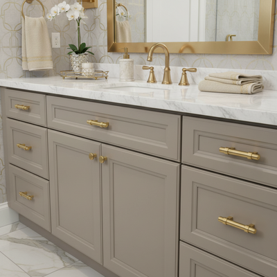 Cosmas 161-2.5BB Brushed Brass Euro Style Bar Pull