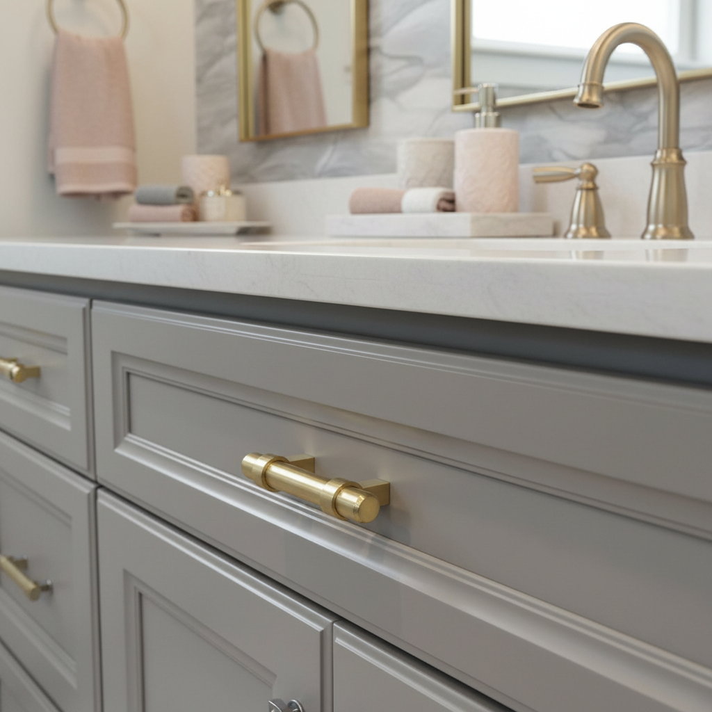 Cosmas 161-3.5BB Brushed Brass Euro Style Bar Pull