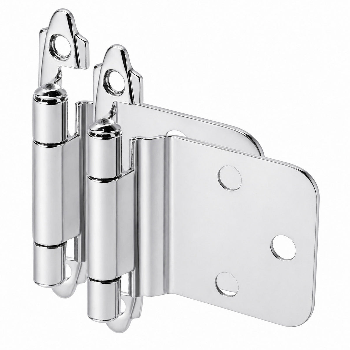 Cosmas 16890-CH Polished Chrome Hinge Variable Overlay with 30 Degree Reverse Bevel (Pair)