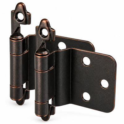 Cosmas 16890-ORB Oil Rubbed Bronze Hinge Variable Overlay with 30 Degree Reverse Bevel (Pair)
