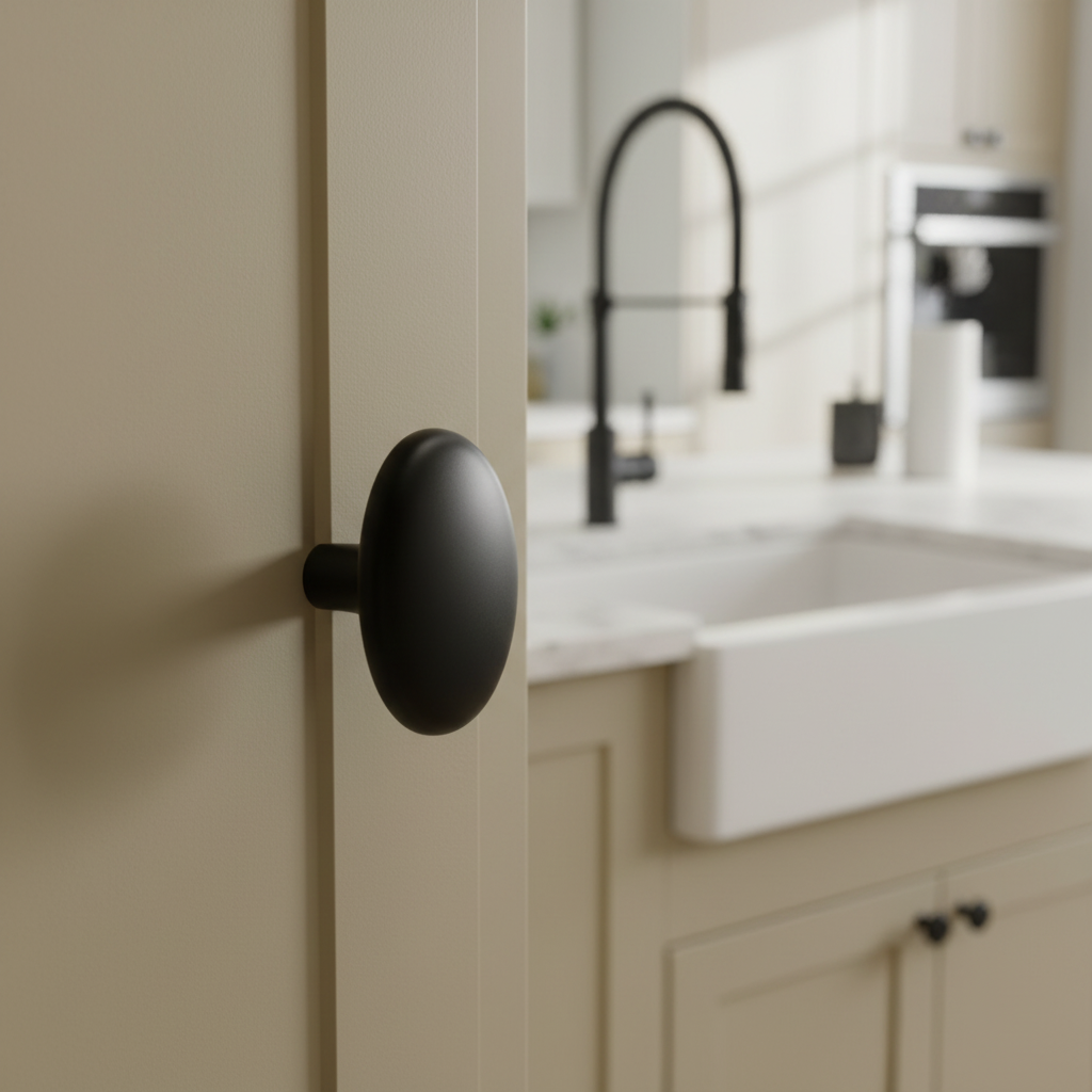 Cosmas 1701FB Flat Black Cabinet Knob
