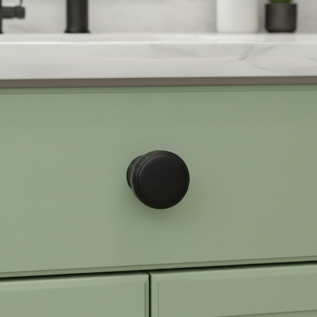 Cosmas 1940FB Flat Black Cabinet Knob
