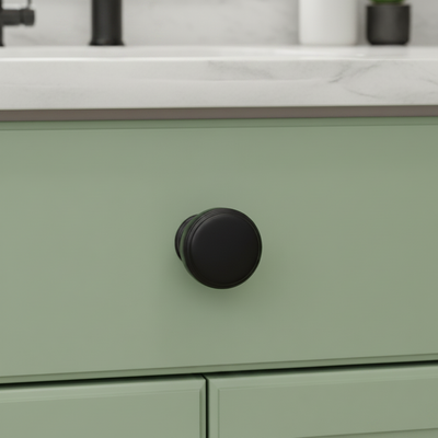 Cosmas 1940FB Flat Black Cabinet Knob