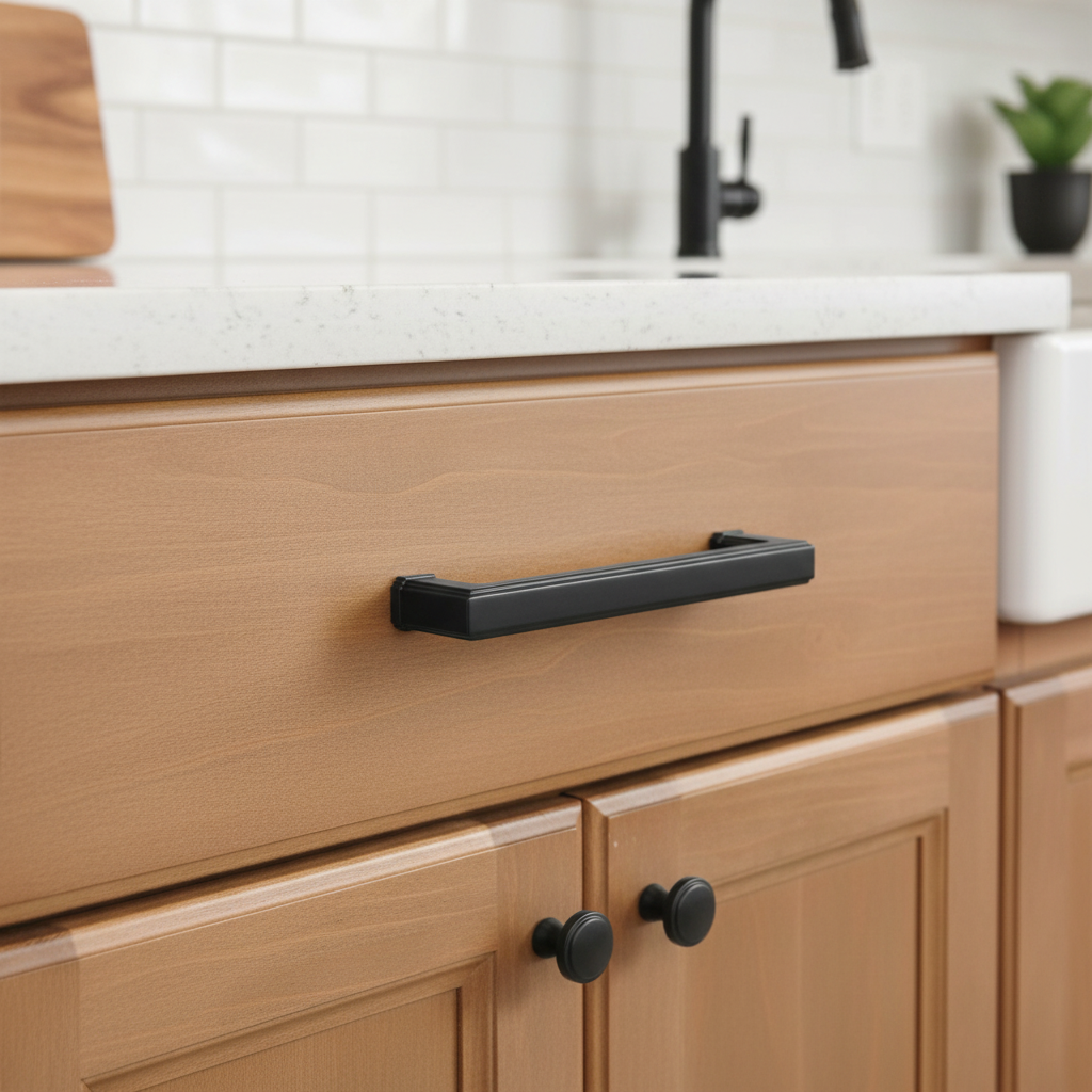 Cosmas 1941-96FB Flat Black Cabinet Pull